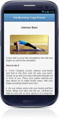 Fat burning yoga Workout android App screenshot 1